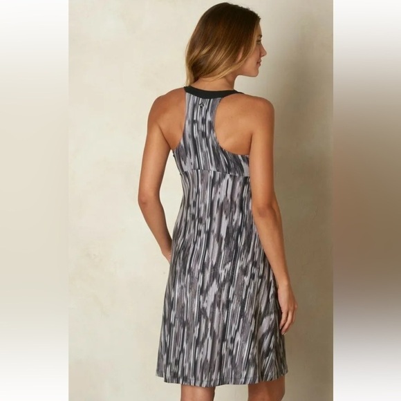 PrAna Shauna Racerback Active Dress, Black Rainblur, Size XS - Picture 2 of 8